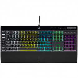 Teclado Gamer Corsair K55 RGB PRO, Alámbrico, Negro (Español) 