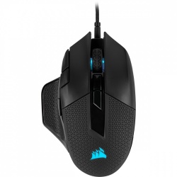 Mouse Gamer Ergonómico Corsair Óptico Nightsword RGB, Alámbrico, USB, 18.000DPI, Negro 