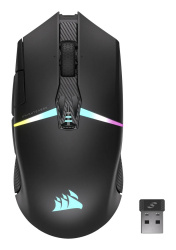 Mouse Gamer Ergonómico Corsair Nightsabre, Inalámbrico, Óptico, 26.000DPI, RF Inalámbrico/Bluetooth, Negro 