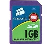 Memoria Flash Corsair, 1GB SD 