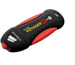 Memoria USB Corsair Flash Voyager GT, 256GB, USB 3.0, Negro/Rojo 