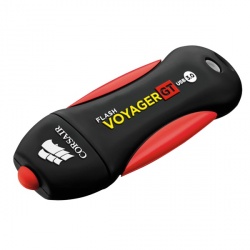 Memoria USB Corsair Flash Voyager GT, 256GB, USB 3.0, Negro/Rojo 