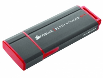 Memoria USB Corsair Voyager GTX, 128GB, USB 3.0, Negro/Rojo 