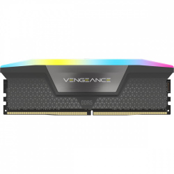 Kit Memoria RAM Corsair Vengeance RGB DDR5, 5200MHz, 64GB (2 x 32GB), CL40, Gris 