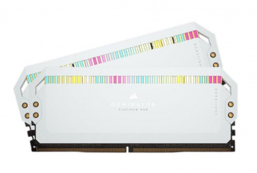 Kit Memoria RAM Corsair Dominator Platinum DDR5, 5200MHz, 32GB - 2 x 16GB, CL40, XMP, Blanco 