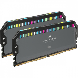 Kit Memoria RAM Corsair Dominator Platinum RGB DDR5, 5200MHz, 32GB - 2 x 16GB, CL40, XMP/EXPO, Gris 