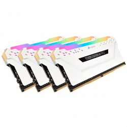Kit Memoria RAM Corsair Vengeance RGB PRO White DDR4, 3600MHz, 32GB (4 x 8GB), Non-ECC, CL18, XMP 