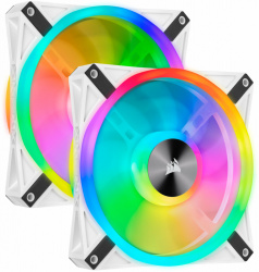 Ventilador Corsair iCUE QL140 RGB, 2x 140mm, 1250RPM, RGB, Blanco  