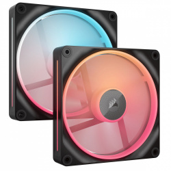 Ventilador Corsair iCUE LINK LX140-R, 2x 140mm, 2000RPM, RGB, Negro 