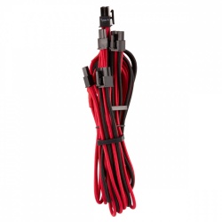 Corsair Cable Premium Conector PCIe Doble, 6.5cm, Rojo/Negro 
