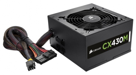 Fuente de Poder Corsair CX430M CX Sereis Modular, 24-pin ATX, 430W 