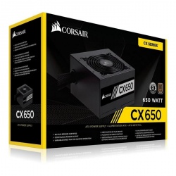Fuente de Poder Corsair CX650 80 PLUS Bronze, 24-pin ATX, 120mm, 650W  