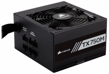 Fuente de Poder Corsair TX750M 80 PLUS Gold, 20+4 pin ATX, 120mm, 750W 