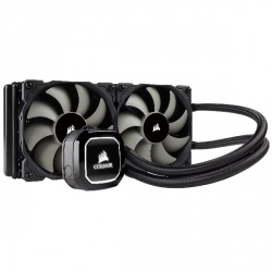 Corsair Hydro H100x Enfriamiento Liquido para CPU, 2x 120mm, 600 - 1700RPM ― Requiere Kit de Actualización para Socket S-1700 