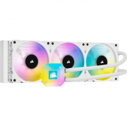 Corsair iCUE H150i Elite Capellix Enfriamiento Líquido para CPU, 3x 120mm, 2400RPM, Blanco ― no incluye Bracket para Socket 1700 