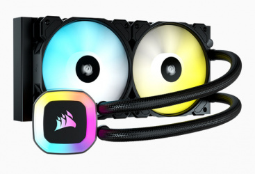 Corsair H100 Enfriamiento Líquido para CPU, 2x 120mm, hasta 1500RPM, Negro  