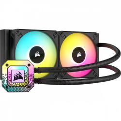 Corsair iCUE H100i ELITE CAPELLIX XT Enfriamiento Líquido para CPU, 2x 120mm, hasta 2100RPM, Negro  