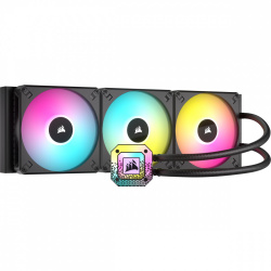 Corsair iCUE H170i Elite Capellix XT Enfriamiento Líquido para CPU, 3x 140mm, hasta 1700RPM, Negro  