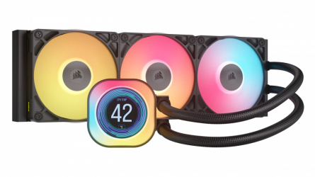 Corsair iCUE LINK TITAN 360 RX Enfriamiento Líquido para CPU, 3x 120mm, hasta 2100RPM, Negro  