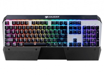Teclado Gamer Cougar Attack X3 RGB, Teclado Mecánico, Cherry MX RGB, Alámbrico, Negro/Plata (Inglés) 