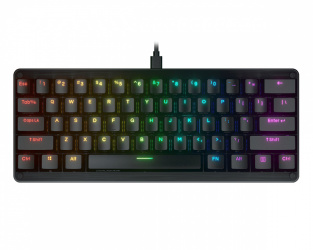 Teclado Gamer Cougar Puri Mini RGB 60%, Teclado Mecánico, Switch Gateron Red, Alámbrico, Negro (Inglés) 