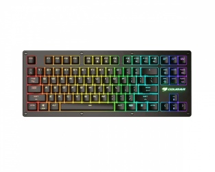 Teclado Gamer Cougar Gaming PURI TKL RGB, Teclado Mecánico, Switch de Cherry MX RED, Alámbrico, Negro (Inglés) 