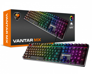 Teclado Gamer Cougar Vantar MX RGB, Teclado Mecánico, Switch Red, Alámbrico, Negro 