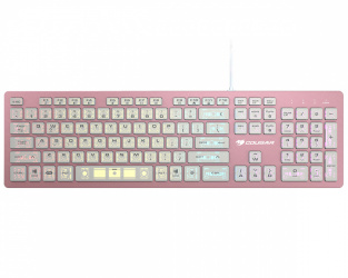 Teclado Gamer Cougar Vantar AX RGB, Switch Tijera, Alámbrico, Rosa (Inglés) 