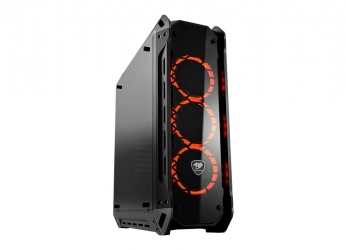 Gabinete Cougar Panzer G con Ventana LED Naranja, Midi-Tower, ATX/CEB/Micro-ATX/Mini-ITX, USB 3.0/2.0, sin Fuente, Negro 