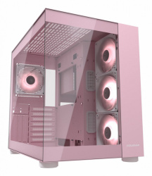 Gabinete Cougar FV150 RGB, Midi-Tower, ATX/Micro-ATX/Mini-ITX, USB 3.0, sin Fuente, 4 Ventiladores Instalados, Rosa 