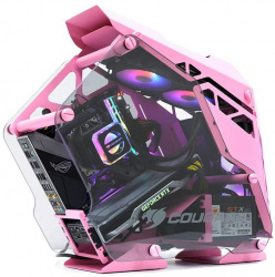 Gabinete Cougar Conquer con Ventana, Mini-Tower, Micro-ATX/mini-ITX, USB 3.1, sin Fuente, sin Ventiladores Instalados, Rosa 