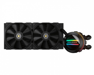 Cougar Poseidon GT 240 ARGB Enfriamiento Líquido para CPU, 2x 120mm, hasta 2000RPM, Negro  