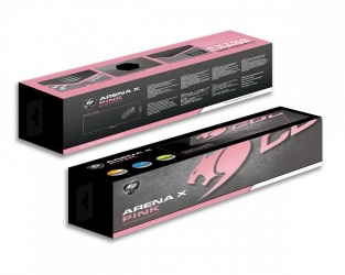 Mousepad Gamer Cougar ARENA X, 100 x 40cm, Grosor 5mm, Negro/Rosa 