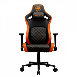 Cougar Silla Gamer Defensor, hasta 120kg, Negro/Naranja 