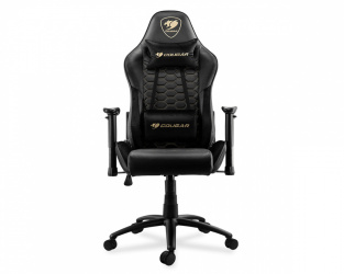 Cougar Silla Gamer Outrider, hasta 120Kg, Negro/Dorado 