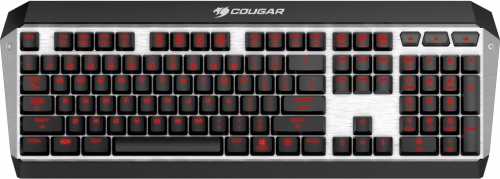 Teclado Gamer Cougar ATTACK X3 LED Rojo, Teclado Mecánico, Cherry MX Blue, Alámbrico, Negro/Plata (Inglés) 