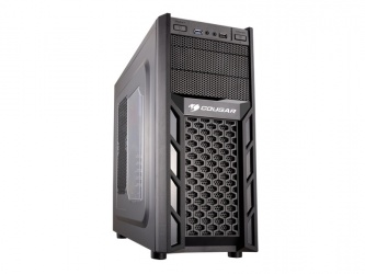 Gabinete Cougar Solution 2 con Ventana, Midi-Tower, ATX/Micro-ATX, USB 2.0/3.0, sin Fuente, Negro 