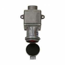 Crouse-Hinds Receptáculo, 30A, 125V, 3 Polos, Negro 