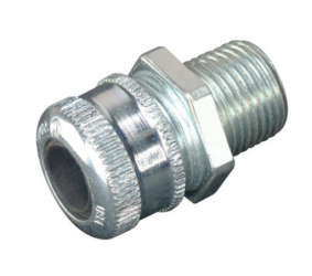 Crouse-Hinds Conector Metálico Tipo Glándula para Cable con Cuerda 9.5 - 12.7mm, Acero 