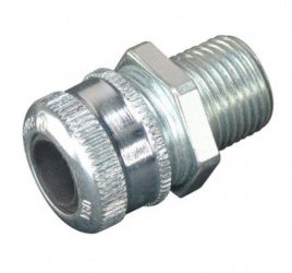 Crouse-Hinds Conector Metálico Tipo Glándula para Cable con Cuerda 12.7 - 15.8mm, Acero 