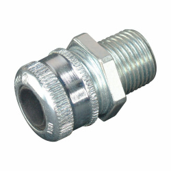 Crouse-Hinds Conector Metálico Tipo Glándula para Cable con Cuerda 12.7 - 15.8mm, Plata 