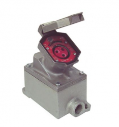 Crouse-Hinds Tomacorriente CPS-152-201, 1 Enchufes, 127 - 250V, 20A, Gris 