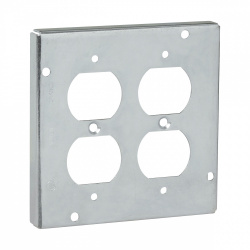 Crouse-Hinds Tapa de Pared, 4 Puertos, Acero 
