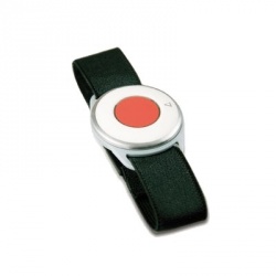 Crow Botón de Pánico Tipo Pulsera FW2PANIC-9FB, Inalámbrico, Rojo/Plata 