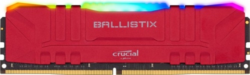 Memoria RAM Crucial Ballistix RGB DDR4, 3200MHz, 16GB, Non-ECC, CL16, XMP, Rojo 