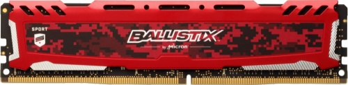 Memoria RAM Crucial Ballistix Sport LT Red DDR4, 3000MHz, 16GB, Non-ECC, CL15, XMP 
