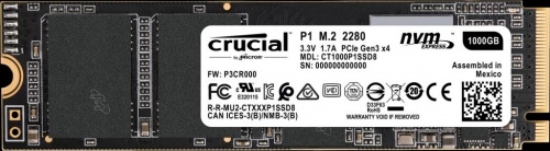 SSD Crucial P1, 1TB, PCI Express 3.0, M.2 