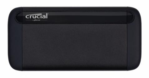 SSD Externo Crucial X8, 2TB, USB C, Negro, A Prueba de Golpes 