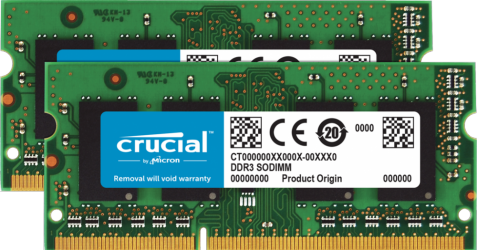 Kit Memoria RAM Crucial CT2KIT102464BF160B DDR3L, 1600MHz, 16GB (2 x 8GB), Non-ECC, CL11, 1.35V, SO-DIMM 