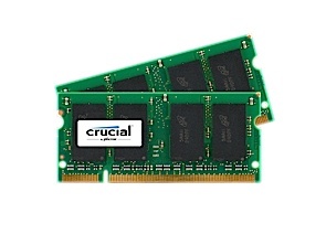 Kit Memoria RAM Crucial DDR2, 667MHz, 4GB (2x 2GB), Non-ECC, CL5, SO-DIMM 